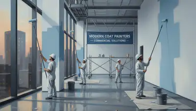 Dallas, TX commercial painting crew applying durable exterior coatings to a business property