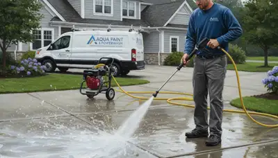 Dallas, TX concrete pressure cleaning for driveways and patios by Dallas Paint Pros