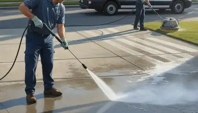 Dallas, TX concrete pressure cleaning for driveways and patios by Dallas Paint Pros