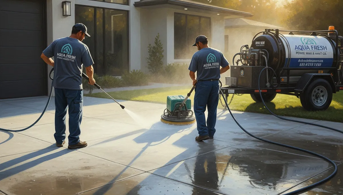 Dallas, TX concrete pressure cleaning for driveways and patios by Dallas Paint Pros