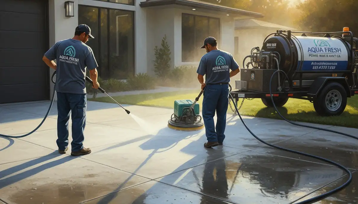 Dallas, TX concrete pressure cleaning for driveways and patios by Dallas Paint Pros