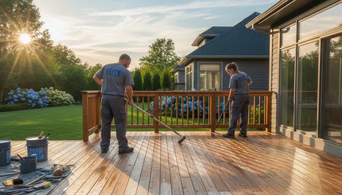 Dallas, TX deck painting service protecting wood with durable outdoor finish
