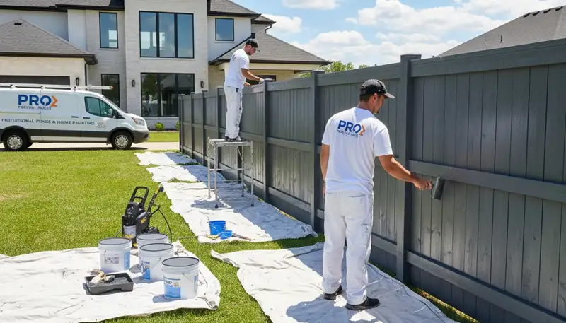 Fence painting service in Dallas, TX with durable weather-resistant exterior coating