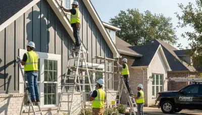 Dallas, TX painting contractor applying fresh interior paint in a professional home service setting