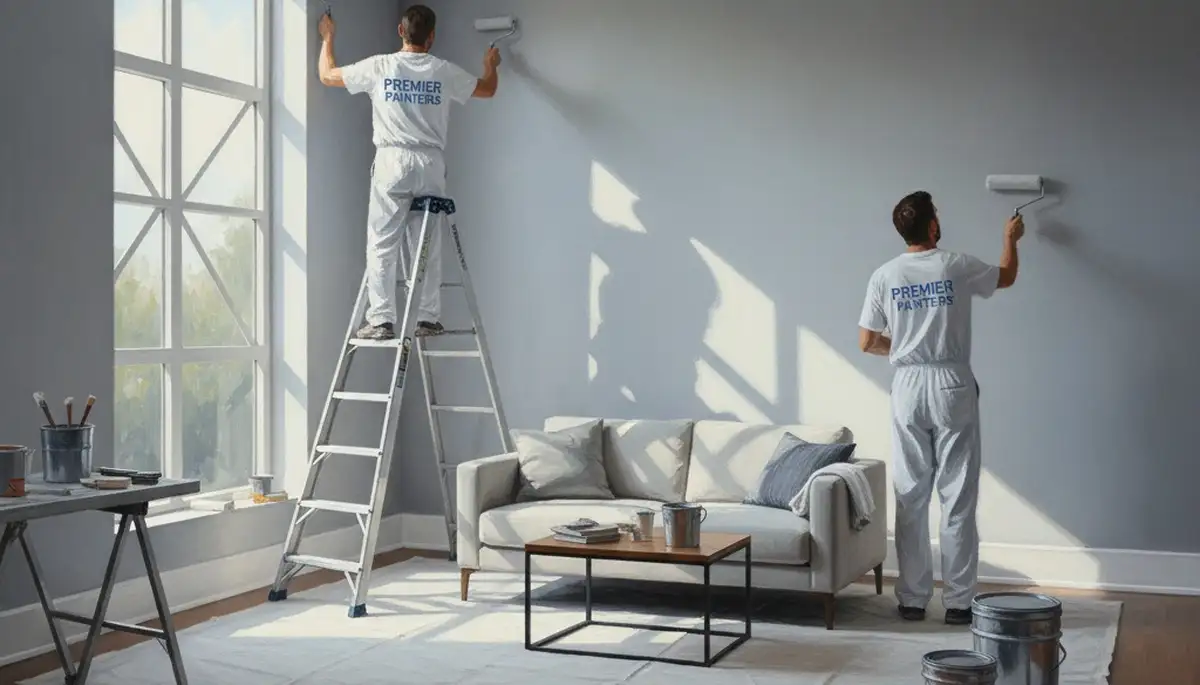 Interior house painting in Dallas, TX by Dallas Paint Pros on a clean residential wall finish