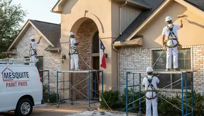 Dallas, TX painting contractor on an area service page for professional interior and exterior house painting